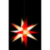 Annaberger Faltstern für Innen mit rot-weißen Spitzen - 58 cm