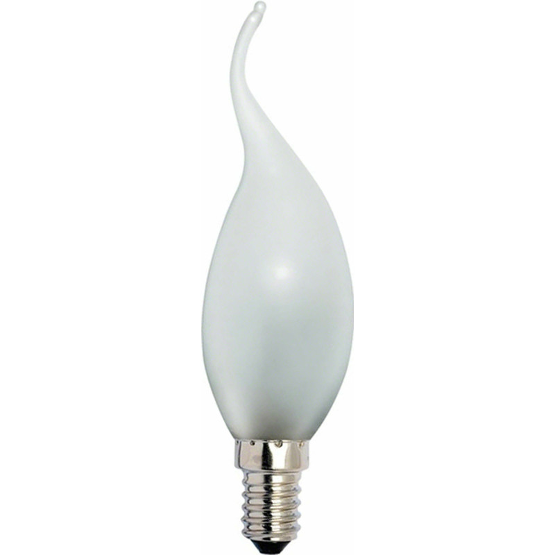 Windstoßlampe gefrostet - Sockel E14 - 230V/15W