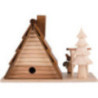 Smoking Hut - House "Refuge Hut" with Figure - 12x18 cm / 4.7x7 inch