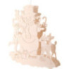 Window Picture - Snowman with Child and Fawn - 33 cm / 13 inch