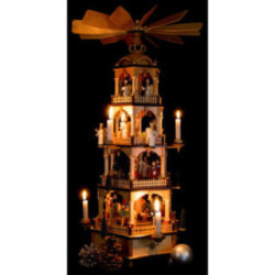 4-Tier Pyramid - Nativity Scene with Musical Mechanism - 70 cm / 27.6 inch