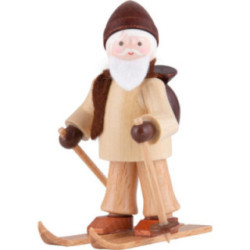 Thiel-Figur Ruprecht auf Ski - natur - 6 cm