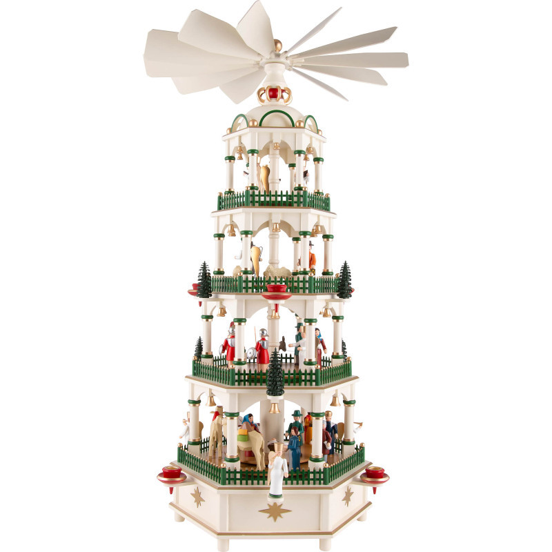 4-Tier Pyramid - Nativity Scene with Musical Mechanism - 70 cm / 27.6 inch