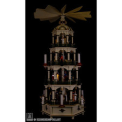 4-Tier Pyramid - Nativity Scene with Musical Mechanism - 70 cm / 27.6 inch