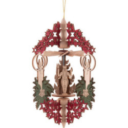 Tree Ornament - Candle Miner, Angel and Smoker - 15,3 cm / 6 inch