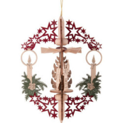 Tree Ornament - Candle Miner, Angel and Smoker - 15,3 cm / 6 inch