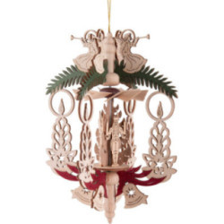 Christbaumschmuck Kerze Bergmann, Engel und Räuchermann - 16,3 cm