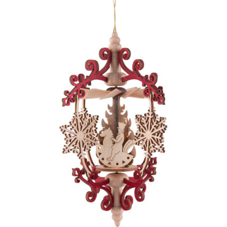 Tree Ornament - Snowflake Miner, Angel and Smoker - 14 cm / 5.5 inch