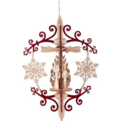 Tree Ornament - Snowflake Miner, Angel and Smoker - 14 cm / 5.5 inch