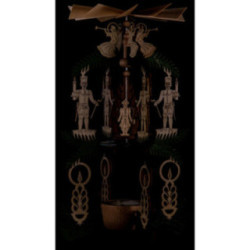 1-Tier Pyramid - Miner, Angel and Smoker - 26 cm / 10.2 inch