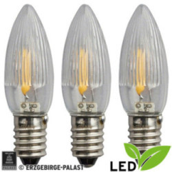 LED-Riffelkerze Filament - Sockel E10 - 23V