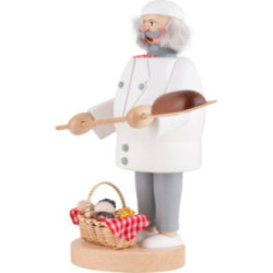 Räuchermännchen Bäcker weiß - 22 cm