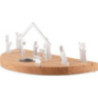 Teelichthalter Silhouette M Weihnachtskrippe Eiche - 15 cm