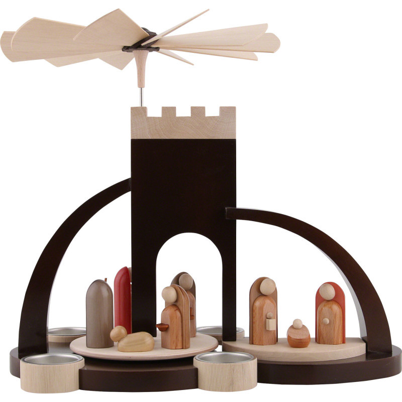 1-stöckige Pyramide Christi Geburt - modern - 33 cm