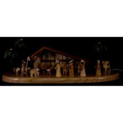 Große Weihnachtskrippe elektrisch beleuchtet