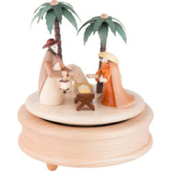 Spieldose - Krippe bunt - 17 cm