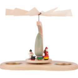 1-stöckige Pyramide Kinderpyramide mit Teelicht - 17 cm