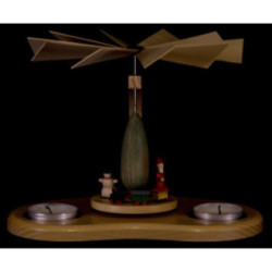 1-stöckige Pyramide Kinderpyramide mit Teelicht - 17 cm