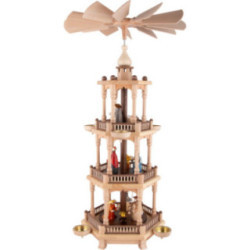 3-stöckige Pyramide Weihnachten - 65 cm