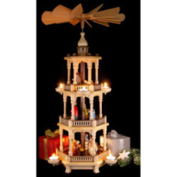3-stöckige Pyramide Weihnachten - 65 cm