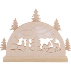 Mini-Schwibbogen Waldmotiv - 23x15x4,5 cm