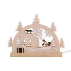 Mini-Schwibbogen Winterlandschaft - 23x15x4,5 cm