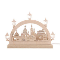 Mini-Schwibbogen Dresden - 23x15x4,5 cm