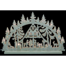 3D Double Arch - Forest Hut - 74x47x5,5 cm / 29x18x2 inch