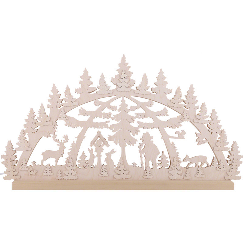 3D-Doppelschwibbogen Waldmotiv - 72x40x5,5 cm