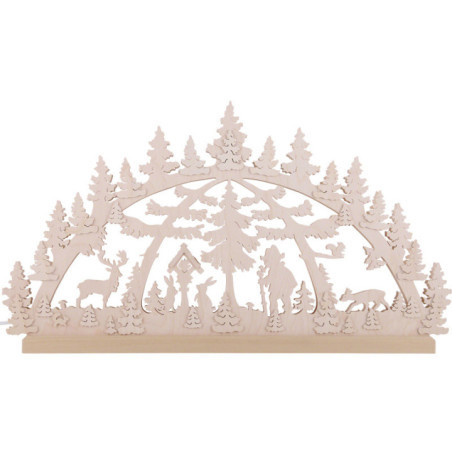 3D-Doppelschwibbogen Waldmotiv - 72x40x5,5 cm