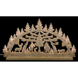 3D-Doppelschwibbogen Waldmotiv - 72x40x5,5 cm