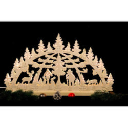 3D-Doppelschwibbogen Waldmotiv - 72x40x5,5 cm