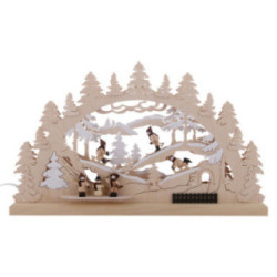 3D Double Arch - Winter Countryside - 62x37x5,5 cm / 24x14x2 inch
