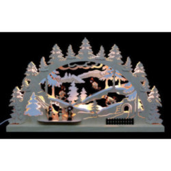3D Double Arch - Winter Countryside - 62x37x5,5 cm / 24x14x2 inch