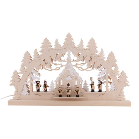 3D-Doppelschwibbogen Seiffener Kirche - 62x37x5,5 cm