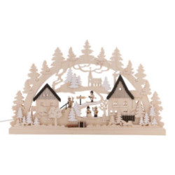 3D Double Arch - Erzgebirge Village - 62x37x5,5 cm / 24x14x2 inch