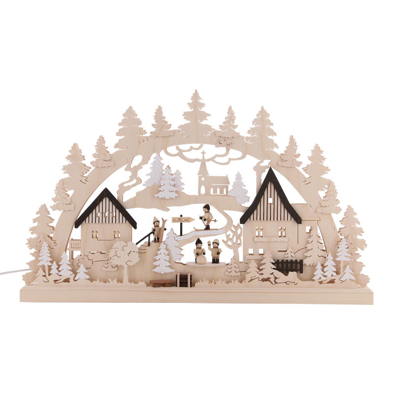 3D Double Arch - Erzgebirge Village - 62x37x5,5 cm / 24x14x2 inch