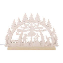 3D-Doppelschwibbogen Waldmotiv - 42x30x4,5 cm