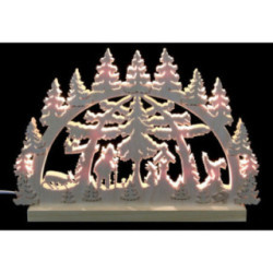 3D-Doppelschwibbogen Waldmotiv - 42x30x4,5 cm