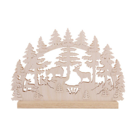 3D-Doppelschwibbogen Tiere im Wald - 42x30x4,5 cm
