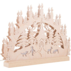 3D-Doppelschwibbogen Seiffener Kirche - 42x30x4,5 cm