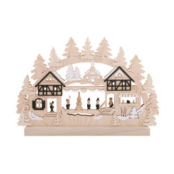 3D Double Arch - Seiffen Christmas Fair - 42x30x4,5 cm / 16x12x2 inch