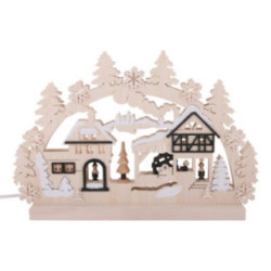 3D Double Arch - Water Mill - 42x30x4,5 cm / 16x12x2 inch