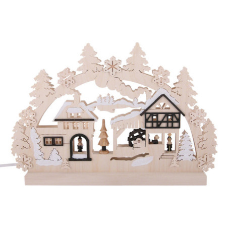 3D Double Arch - Water Mill - 42x30x4,5 cm / 16x12x2 inch