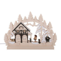 3D-Doppelschwibbogen Umgebindehaus - 42x30x4,5 cm