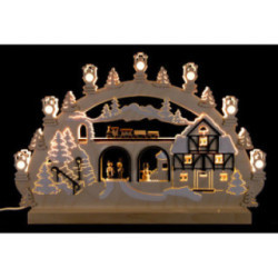 3D-Doppelschwibbogen Eisenbahn - 42x30x4,5 cm