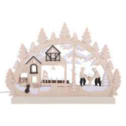 3D Double Arch - Sawmill - 42x30x4,5 cm / 16x12x2 inch