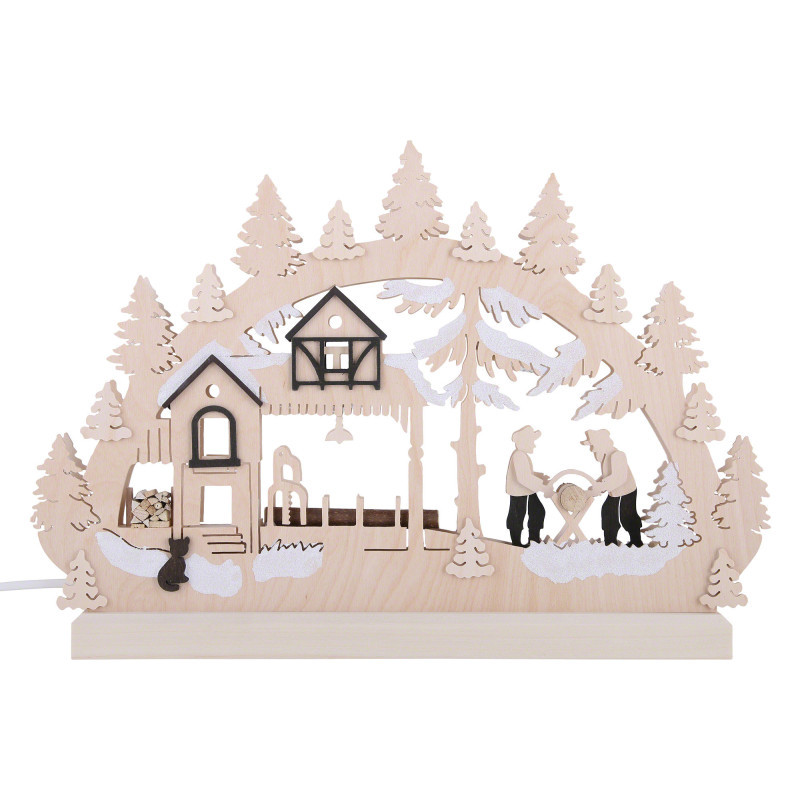 3D-Doppelschwibbogen Sägewerk - 42x30x4,5 cm