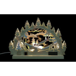 3D-Doppelschwibbogen Winterlandschaft - 42x30x4,5 cm