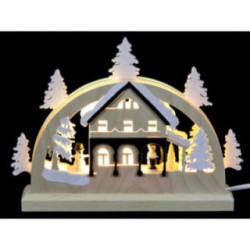 Mini-Schwibbogen Umgebindehaus - 23x15x4,5 cm